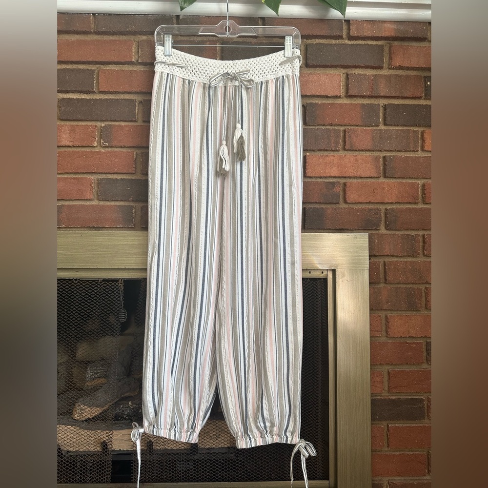 Surf Gypsy Multi Color Pants With Elastic Waist C… - image 6